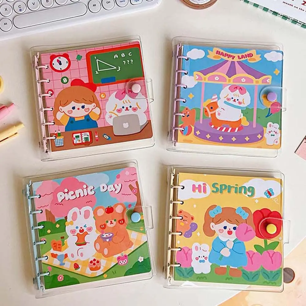 

Kawaii Bear Rabbit Coil Notebook Student Coil Notepad Cute Cartoon Animals Loose-leaf Notebook Stationery Supplies Student Gift