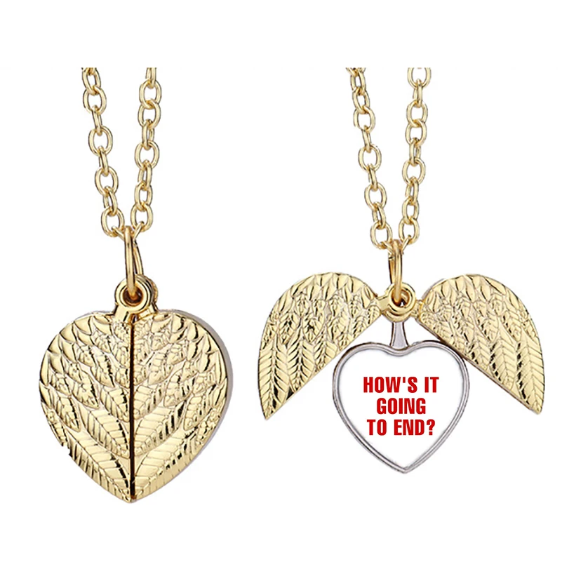 

The Truman Show Hows It Going To End Pi Oik Heart Active Angel Wing Necklace Beautiful Pendant Fashion Jewelry