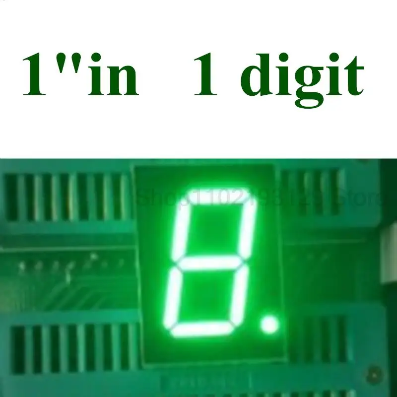 

Pure green 1 inch 7 Segment 1in LED Display 34*24*10.5MM Nixie tube 1 Bit Digital Tube Plastic Metal cathode/anode