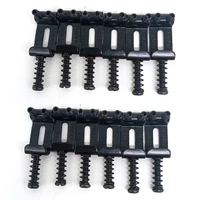 12 roller bridge pull string code electric guitar saddle for stratocaster telecaster electric guitar accessories black