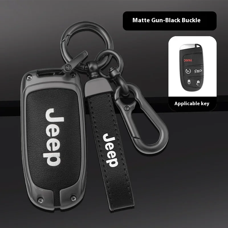 Автомобильный чехол для ключей из сплава, сумка для ключей, брелок для ключей, корпус Jeep Commander Compass Gladiator Wagoneer Grand Cherokee Wrangler JK Renegade Patriot