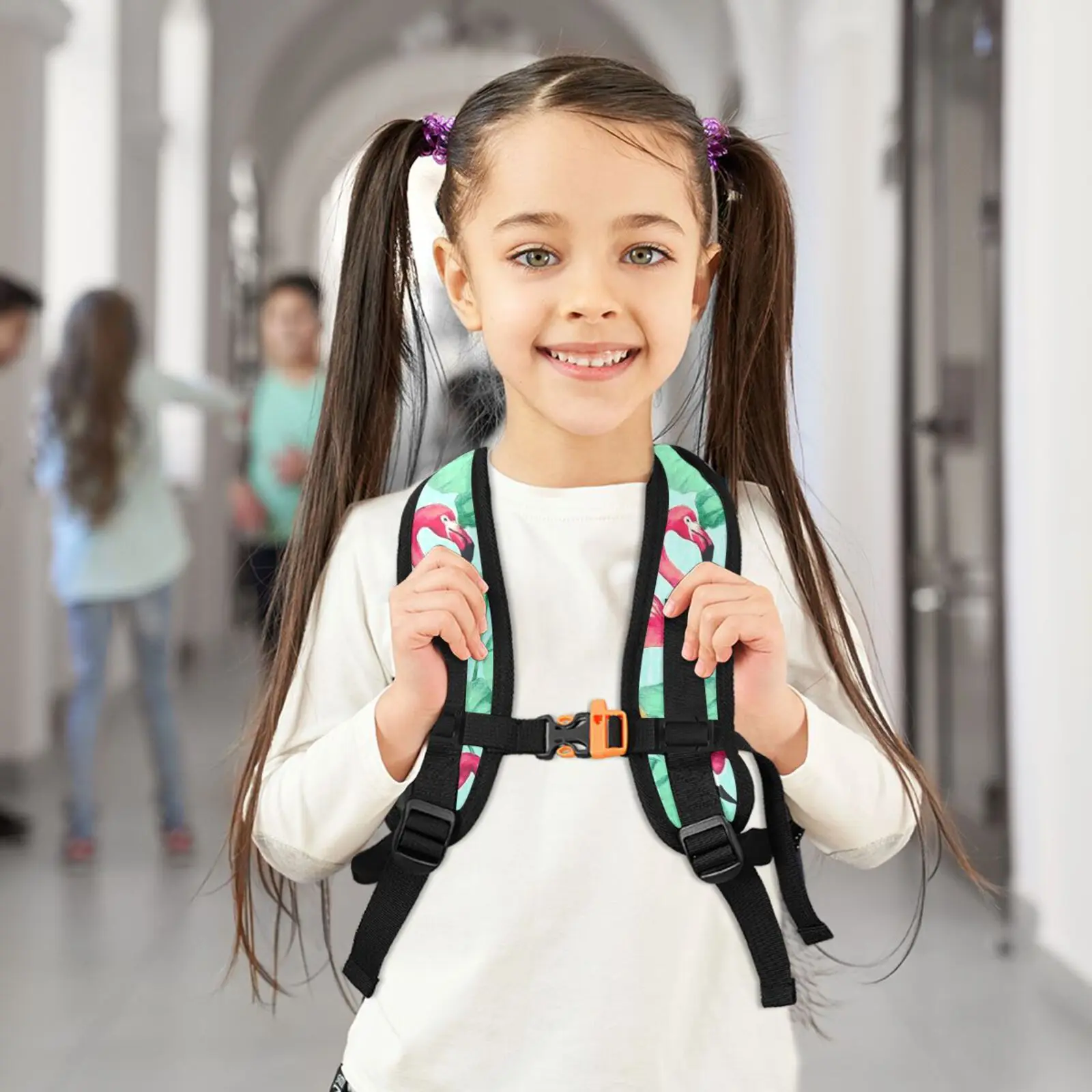 Рюкзак с принтом фламинго для девочек 3-8 лет (art.: 3920c751e15fb) - 3920c751e15fb