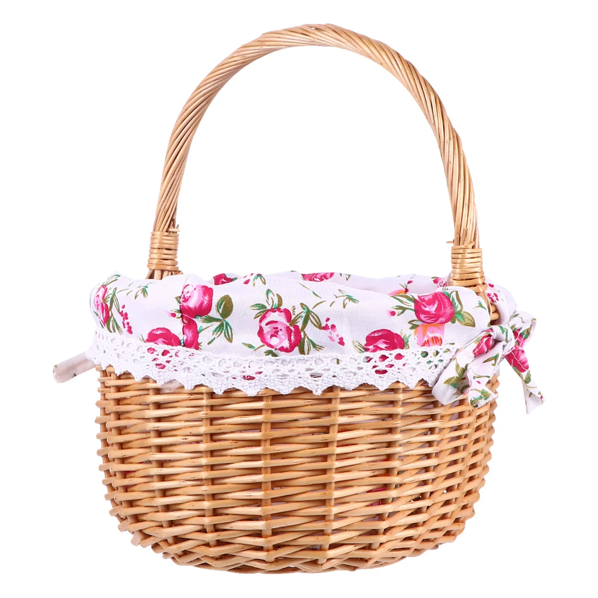 

Hand Woven Basket Beautiful Fruit Basket Outdoor Decor Toy Basket Storage Basket Wicker Willow Fruit Basket Bride Weave Basket