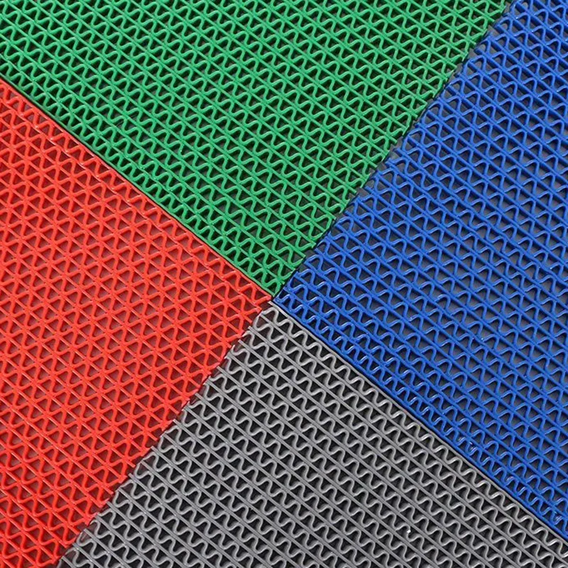 Поливинилхлоридный напольный коврик для ванной противоскользящий сетчатый слив