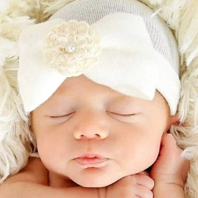 

Baby Hat Toddler Newborn Warm Hats Cotton Striped Caps Boys Girls Bow Beanies Infant Hospital Hats Headwrap Baby Accessories
