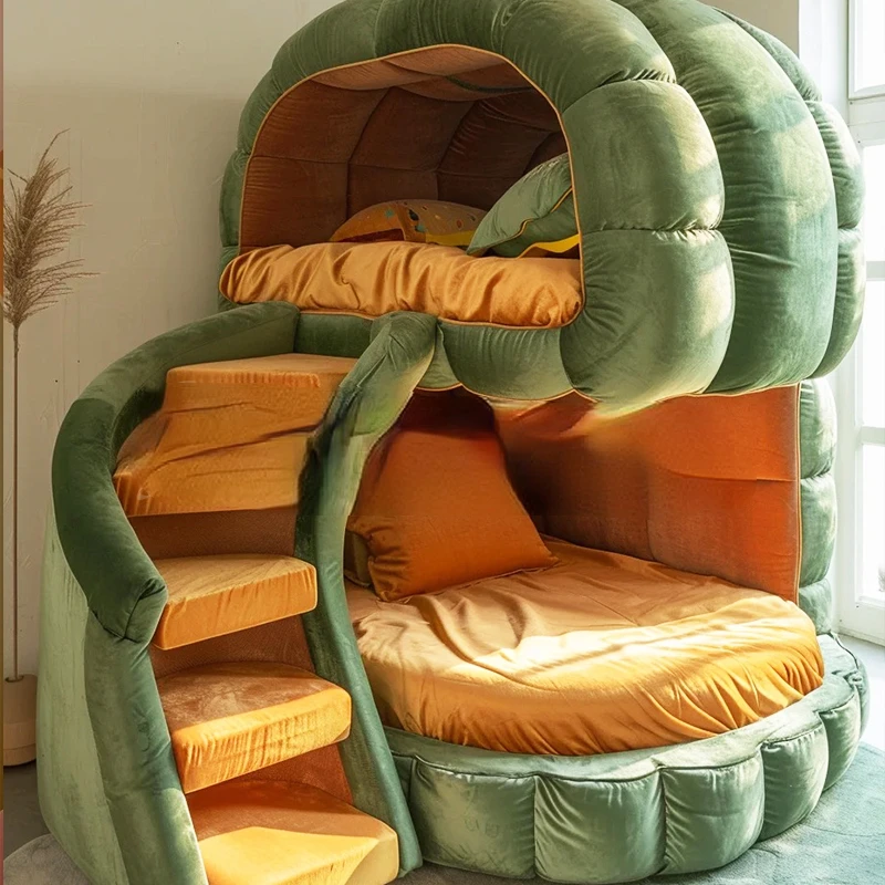 Мягкая кровать-домик на дереве двухъярусная кровать в мультяшной форме