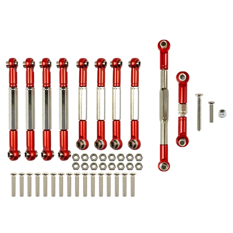 

For WPL C14 C24 C24-1 B14 B24 1/16 RC Car Upgrade Parts Metal Pull Rod Steering Link Rod Set Accessories