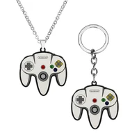 fashion new jewelry gamepad necklace alloy game controller rhinestones pendant chocker sweater chains for friends gift