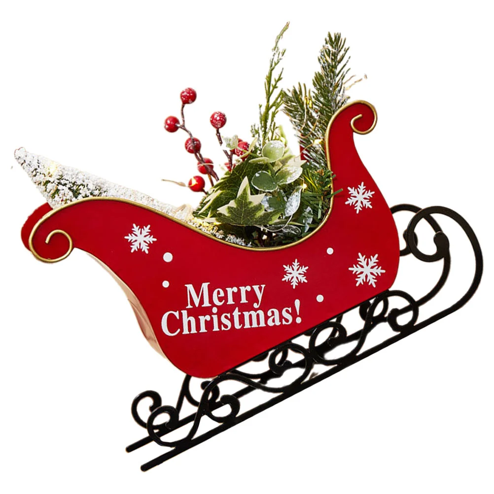 

Sleigh Christmas Party Decoration Adornment Centerpiece Desktop Xmas Home Ornament