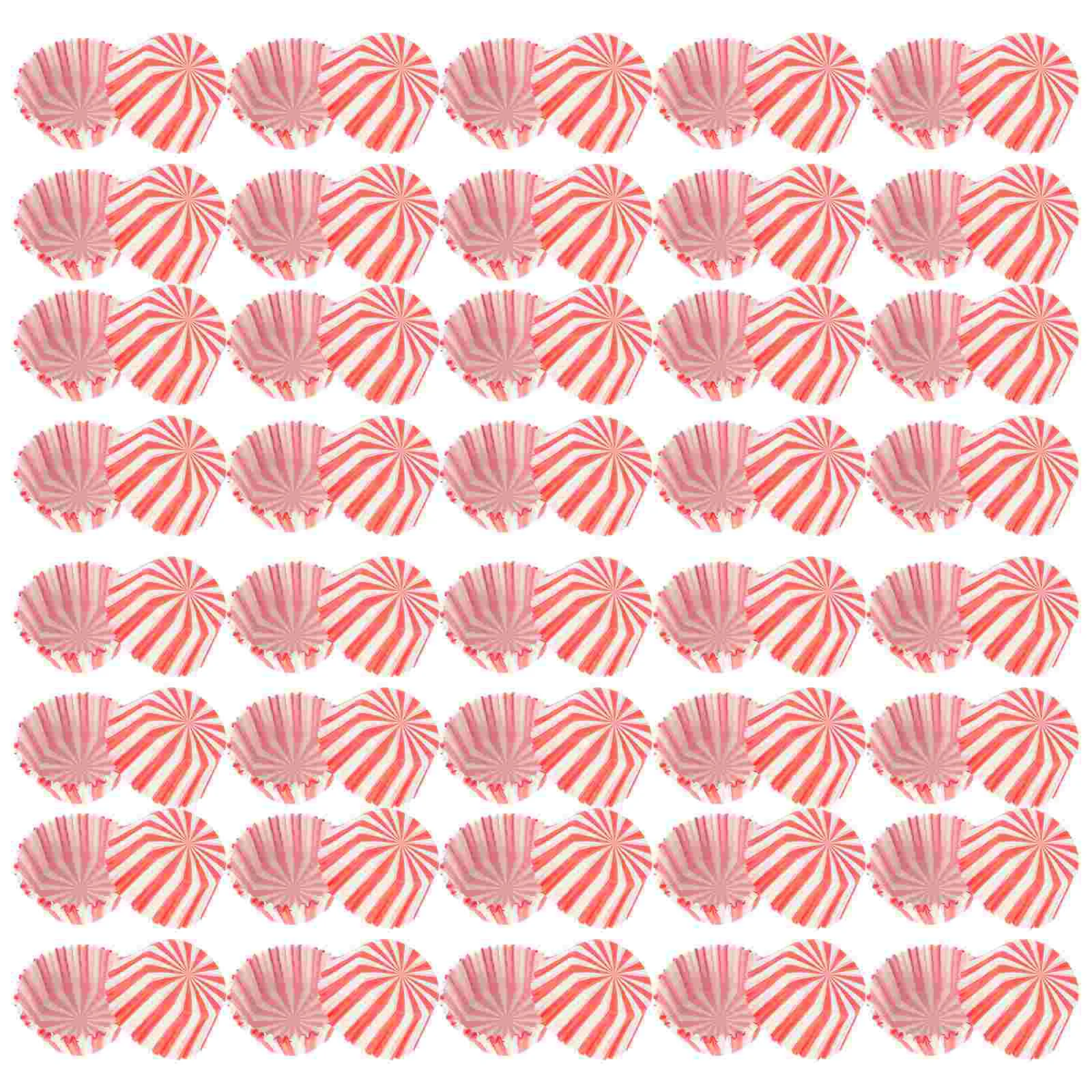 

100pcs Red and White Stripes Muffins Liners Baking Cake Paper Cups for Home