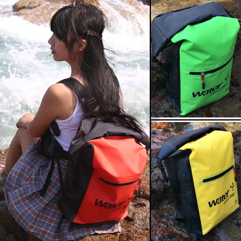 

25L Outdoor Waterproof Dry Bag Backpack Rucksack Storage Pack Sack Swimming Rafting Kayaking River Trekking Floating Sailing