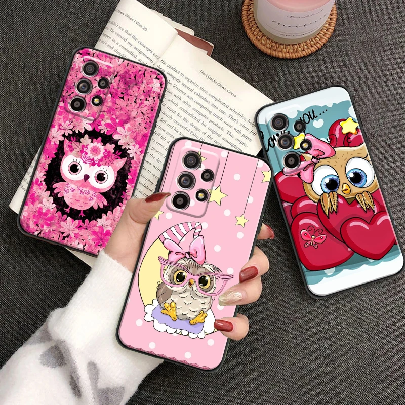 

Luxury Cute For Samsung A11 A21S A31 A32 A41 A51 A71 A52 A72 4G 5G Phone Case Carcasa Coque Black Silicone Cover Soft