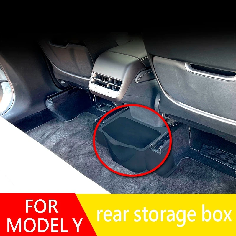 

Задний ящик для хранения для Tesla model Y, ящик для хранения, мусорная корзина, интерьер, оригинальный Многофункциональный