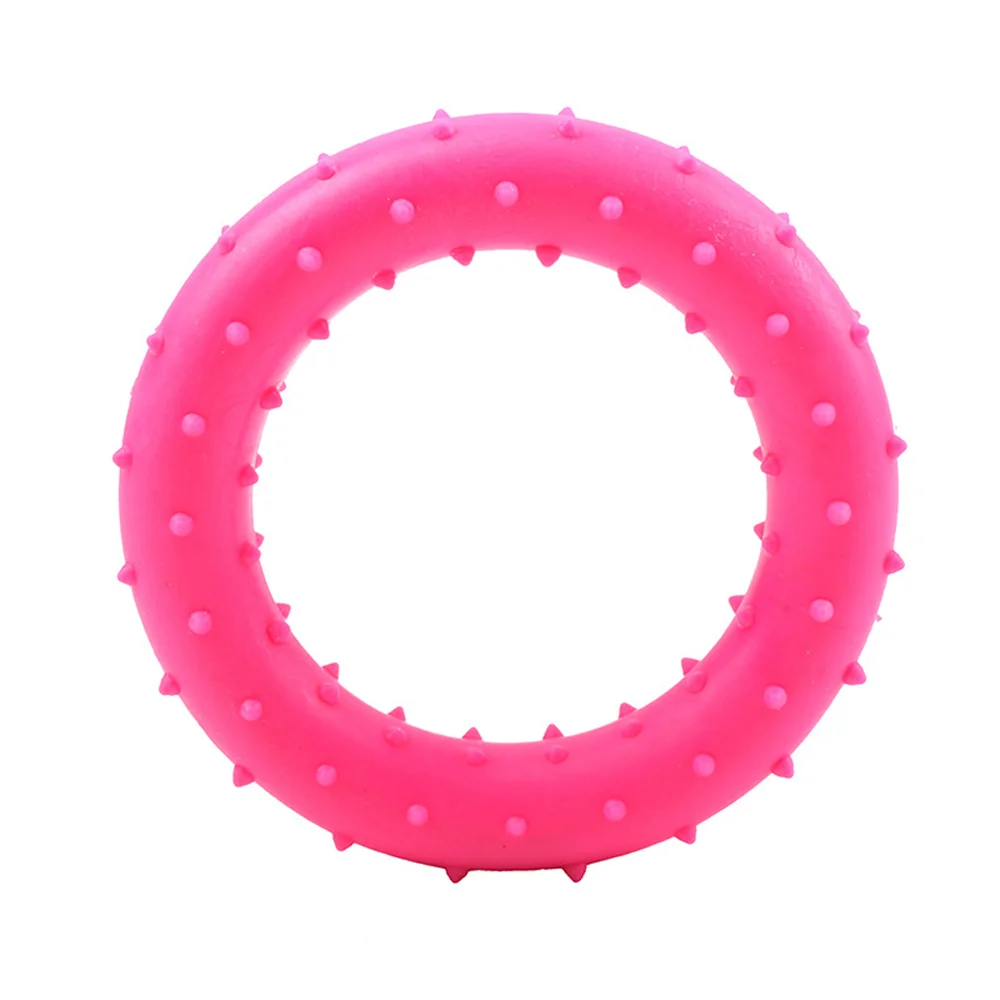 

High Quality Pet Flying Disk Pink/blue/fruit Green Thorn Circle Pet Toy Aggressive Chewing Grind Teeth Training Ring Puller Tpr