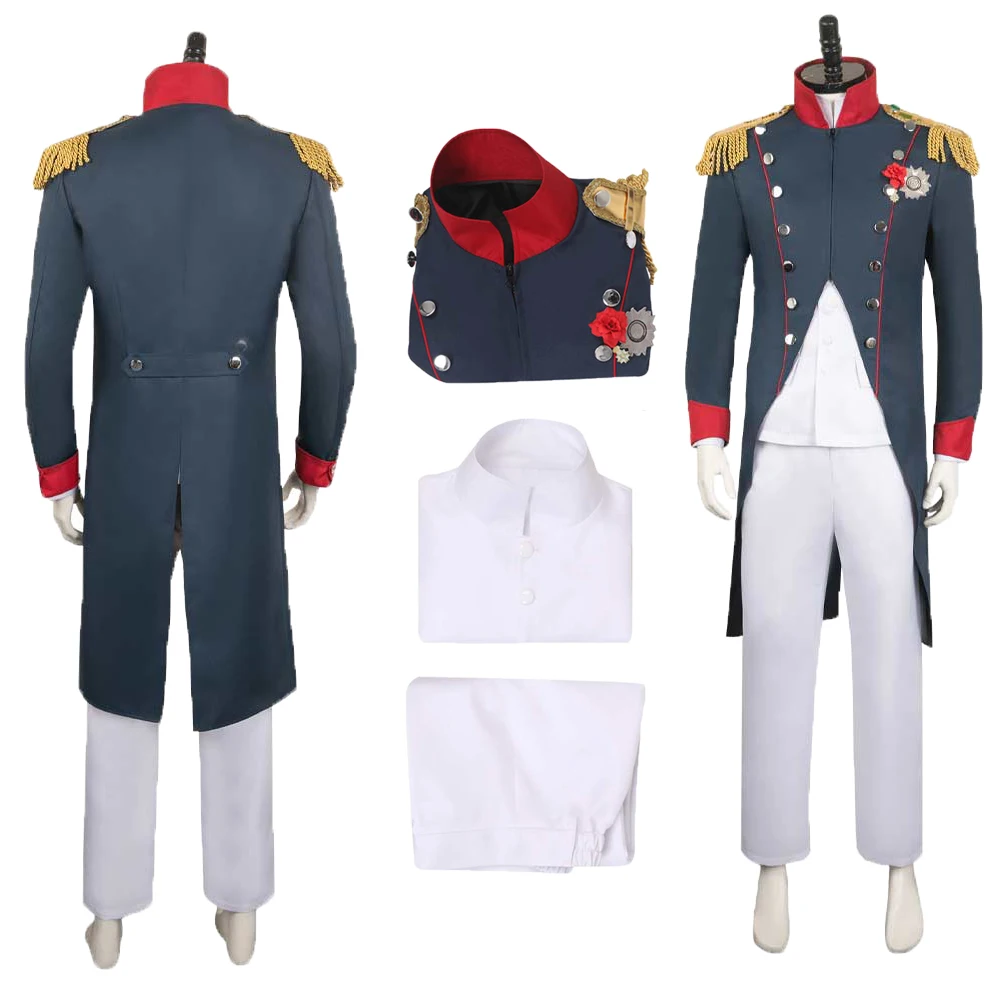 Cos аксессуары для костюма Наполеона фэнтези Темно-Синяя Униформа взрослых мужчин