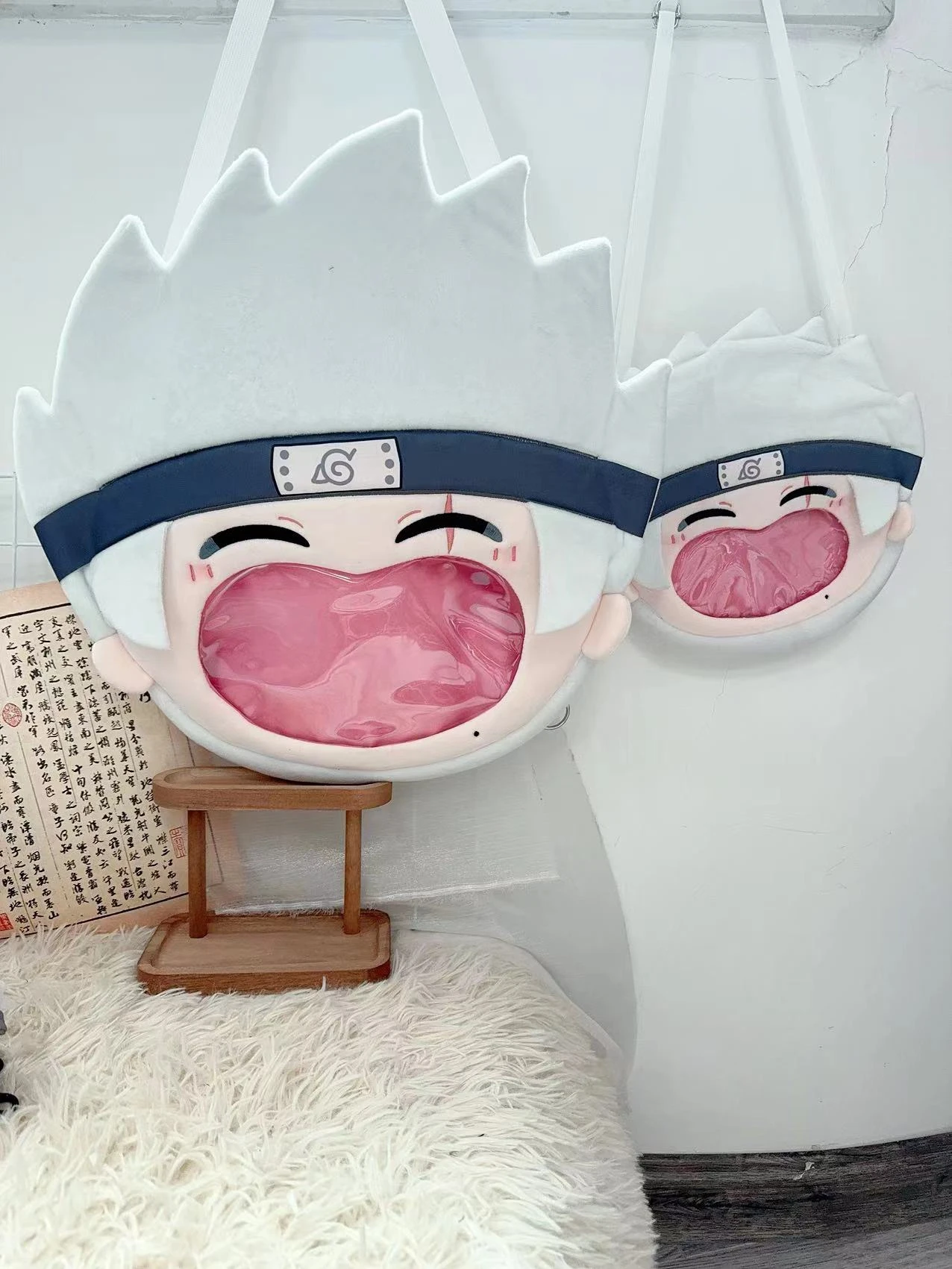 Прозрачный рюкзак с большим ртом для косплея Какаси хатакэ из игры аниме