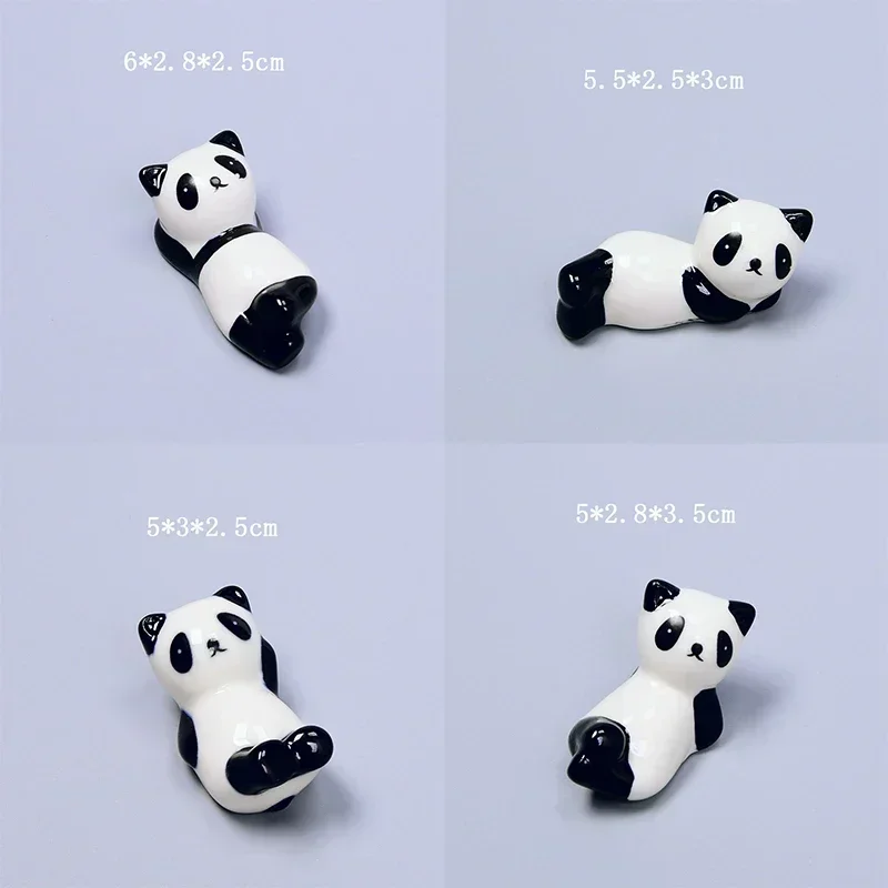 Один набор милых миниатюрных панд милые керамические животные украшения ручной