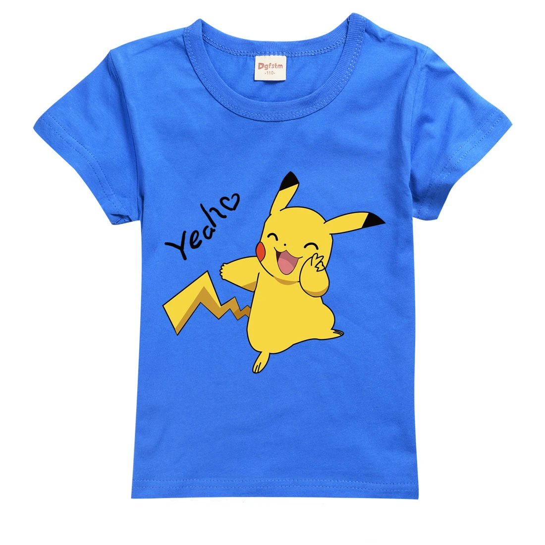 

Pokemon Japanese Anime Cartoon Pikachu Kawaii Children's Short Sleeve Comfortable Simple Cute T-Shirt Holiday Birthday Gift
