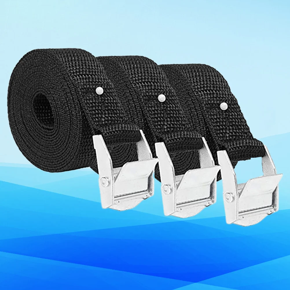 

3 Pcs Pressing Buckle Straps Baggage Belts Cargo Nylon Webbing Adjustable Shoulder