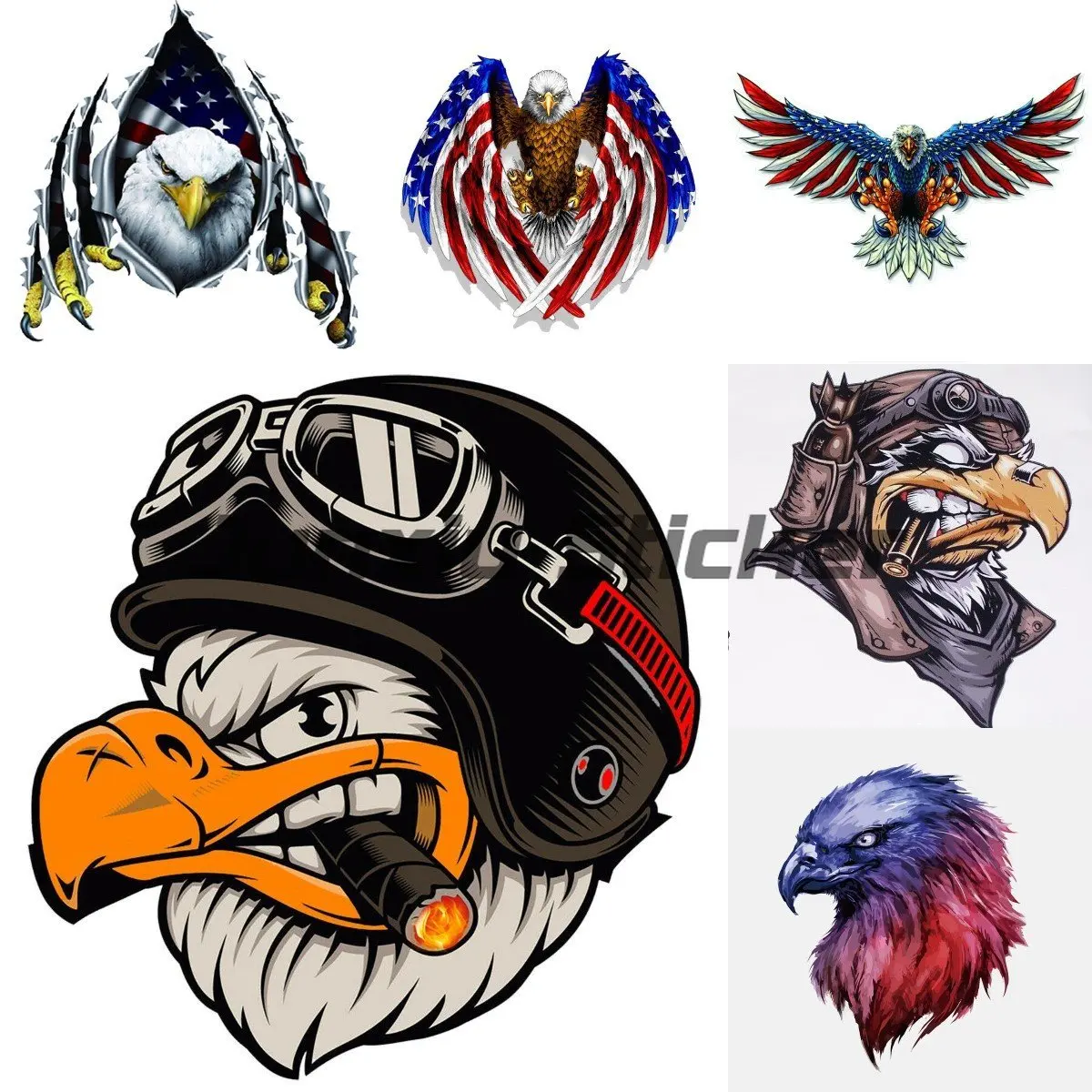 

Personalized Sticker American Eagle Motorcycle Helmet Sticker Stick Waterproof Vinyl Car kayak Sticker