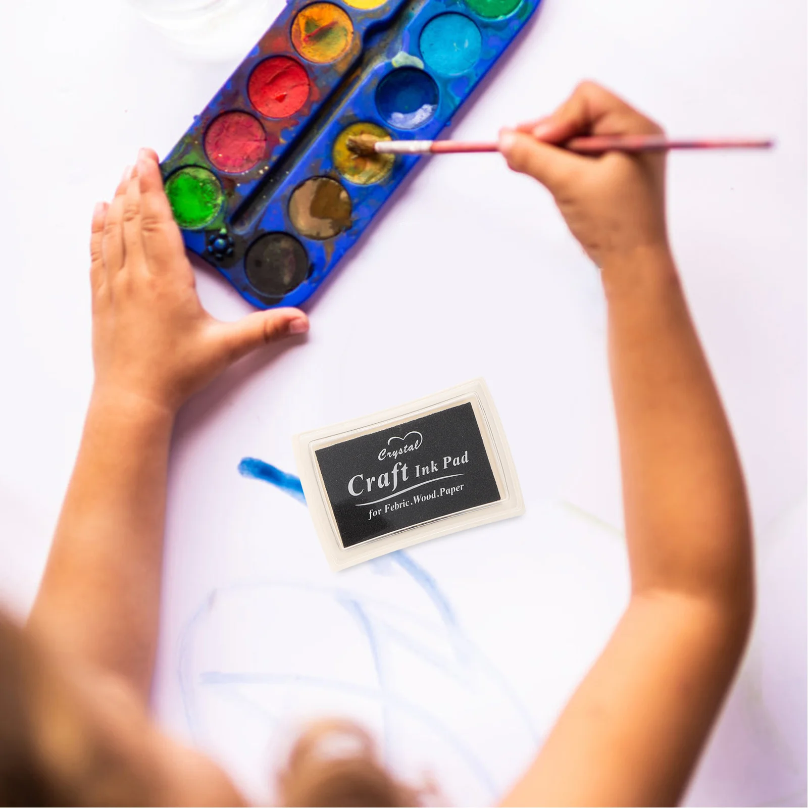 

Ink Stamp Pad Pads Stamps Inkpad Kids Diy Rubber Crafts Washable Finger Red Partner Portable Stamping Set Calligraphy Painting