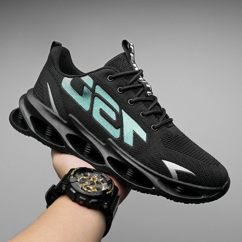 

Fashion Man Running Shoes Men Sports Shoes Breathable Mesh Men Blade Thick Sole Sneakers Man Outdoor Sneakers Chaussure Homme