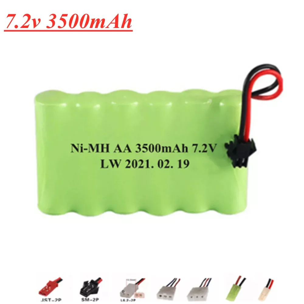 

3500mah AA NI-MH rechargeable battery For Remote control toy boat car truck 7.2 V 3000 mah aa nimh battery