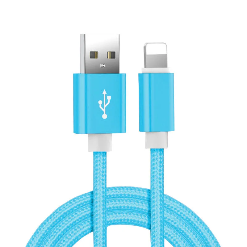 

Nylon Braided USB Charging Cable for iPhone 14 8 7 6S Plus X XR XS 13 12 mini 11 Pro Max 5S 5 SE iPad Air 2 3 Fast Charger Cable