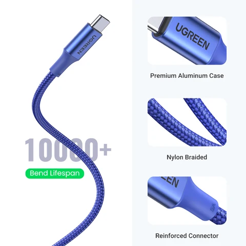 【 в продаже】UGREEN USB-кабель 100 Вт Type C to Type C для MacBook Samsung PD100W USB Type C Кабель для быстрой зарядки QC4.0 USB C