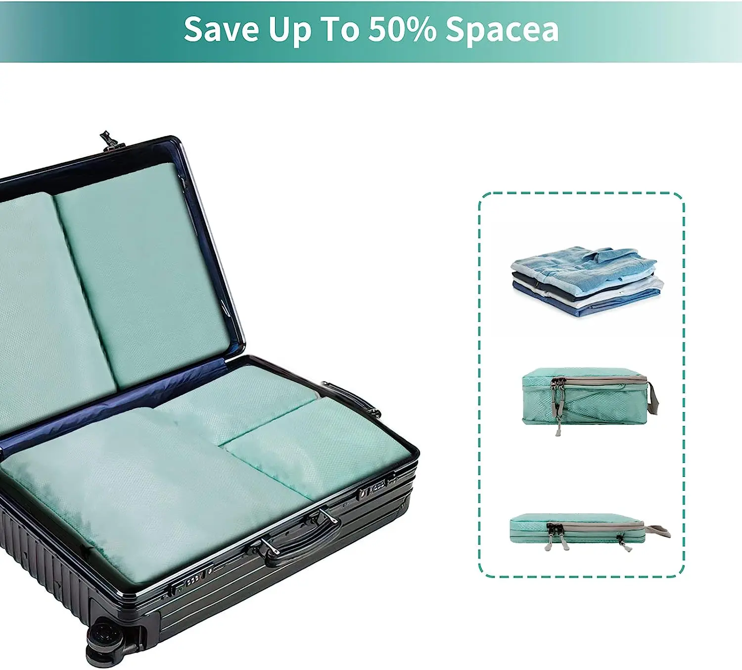 9 pcs Compression Packing Cubes for Suitcases Travel Compression Bags for Packing Suitcase Organizer Bags Set Travel Accessories