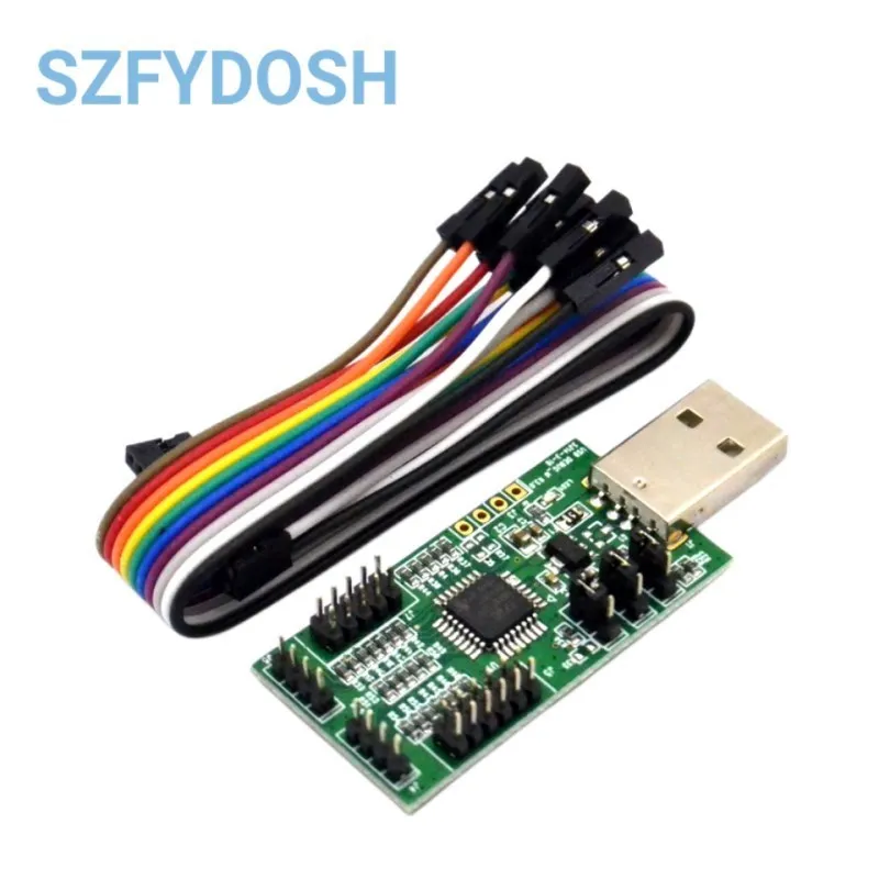 USB к UART I2C SPI с 4-канальным ADC 4 канал ПВМ 8 цифровым ввода-вывода и тестовым программным обеспечением nRF2401
