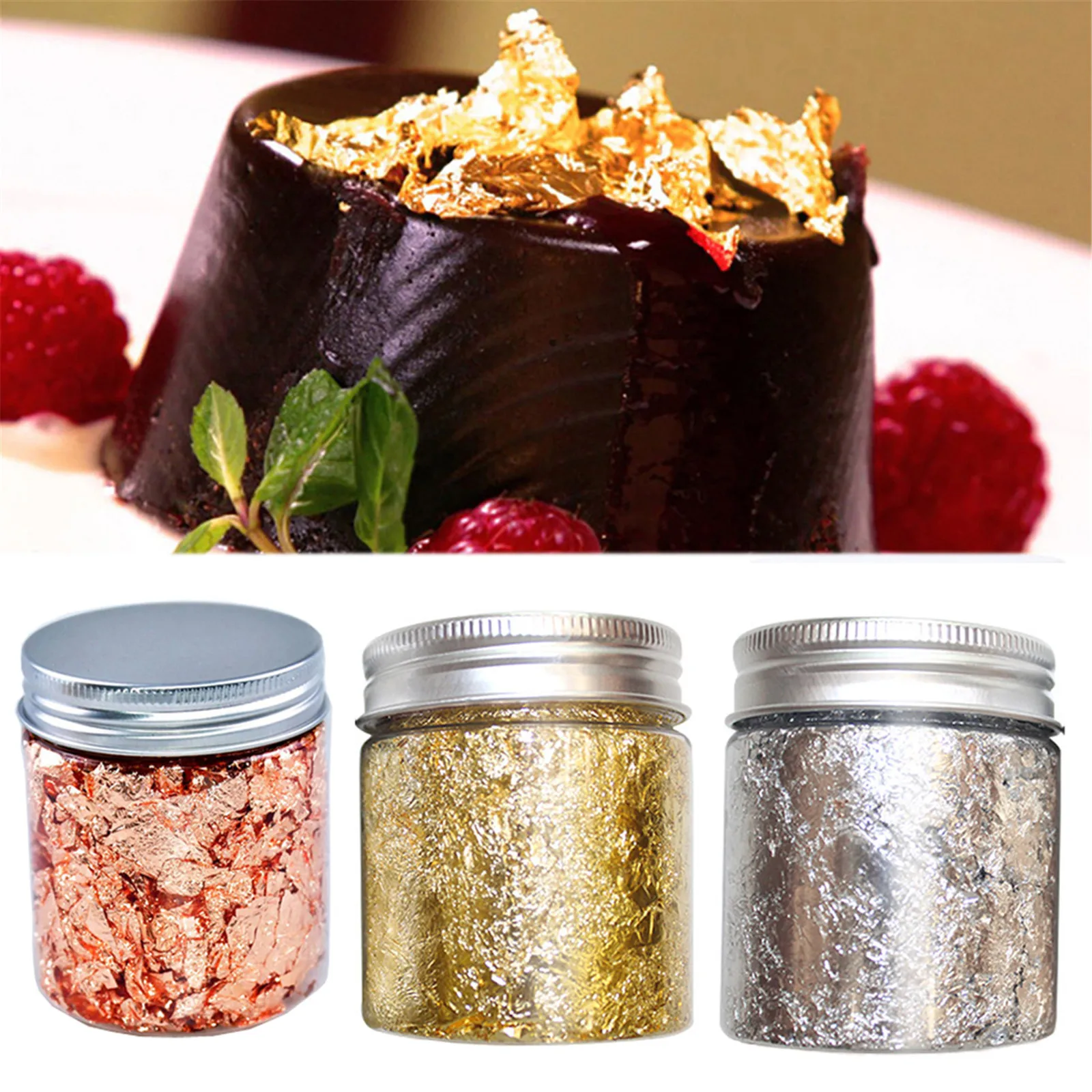 3 г/бутылка имитация золотой серебряной фольги бумажные листья золочение сделай