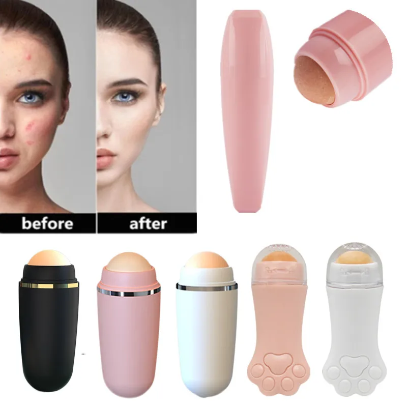 

1/2 Pcs Cat Claw Volcanic Stone Oil Absorption Ball Detachable Facial Grease Removal Paper Reusable Pore Shrinking Skin Care