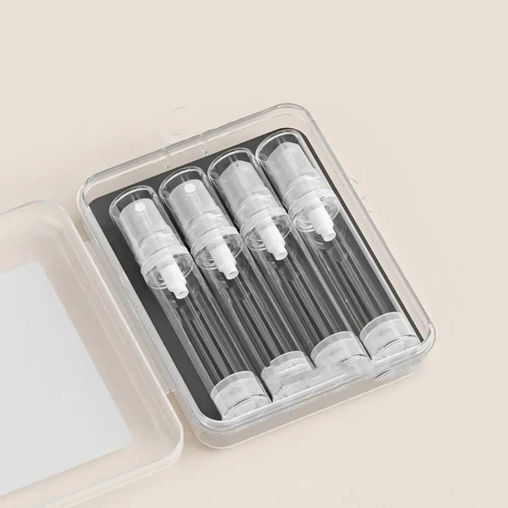 

4pcs Portable Sub-bottle Press-type Transparent Travel Sub-Bottling Set Spray Lotion Cosmetic Empty Refillable Bottle