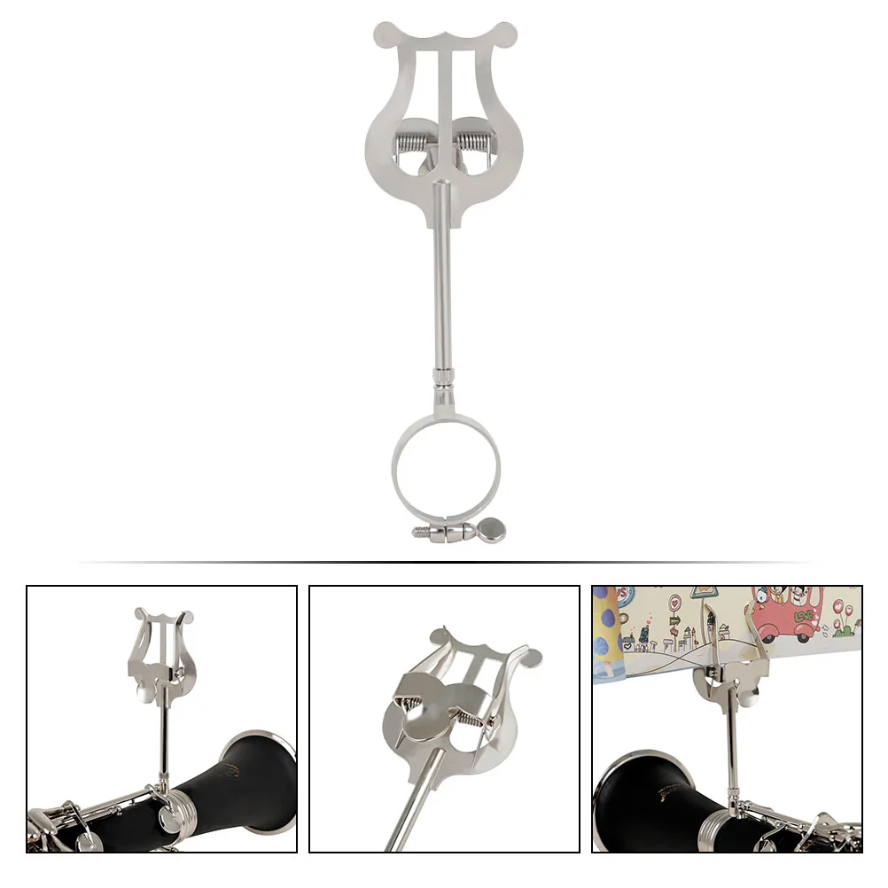Clarinet Lyre Sheet Music Clamp Trumpet Stand Saxophone Clip Marching Band Holder Lovers Instruments Clamp- enlarge