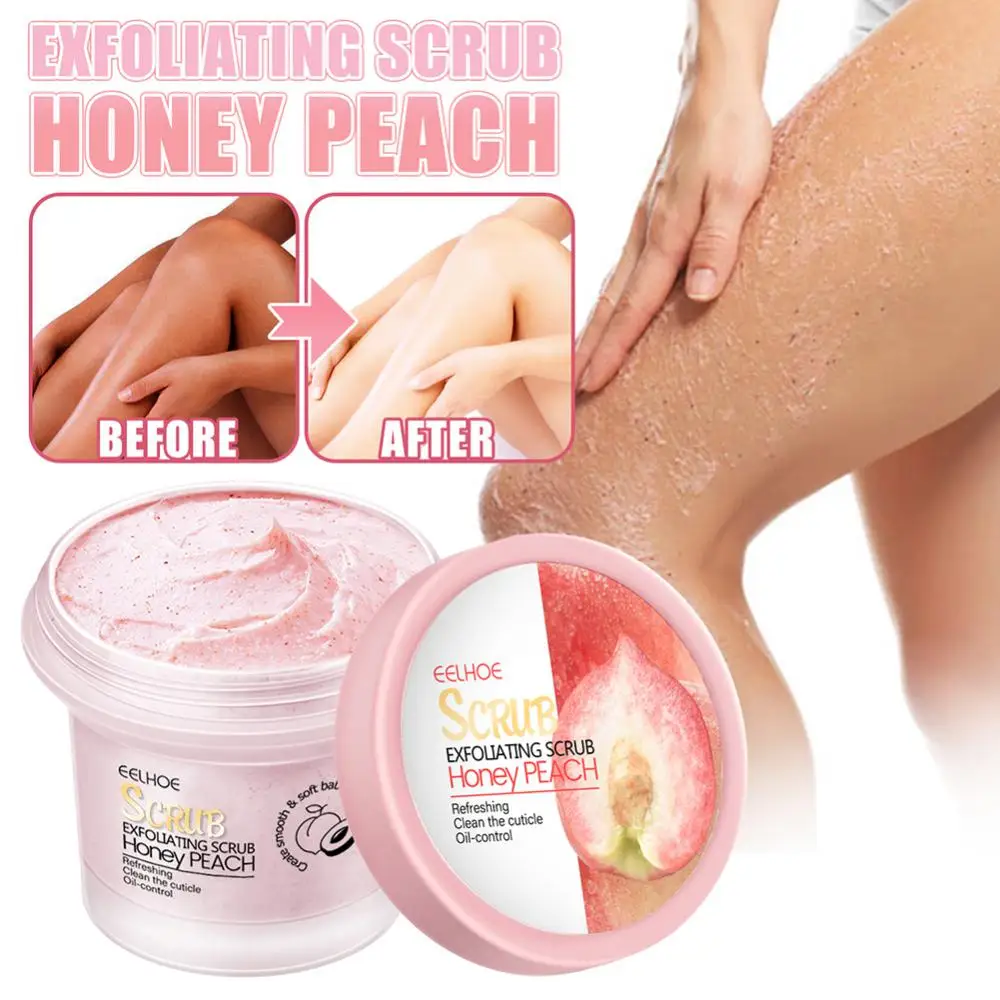 

Sweet Peach Gentle Body Scrub Arbutin Improve Roughness Moisturizing Exfoliation Shrink PoresAnti Acne Exfoliating Scrub