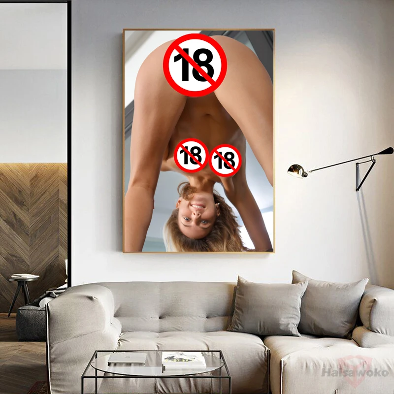 Сексуальная девушка, обнаженная женская киска, Картина на холсте, настенные плакаты, современная картина для спальни, домашний декор