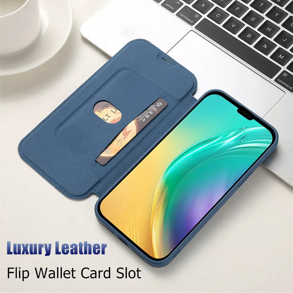

2022 Trend Leather Original Liquid Silicone Flip Wallet Card Case For iPhone 14 11 12 13 Pro Max Mini XS X XR 8 7 Plus SE Soft C