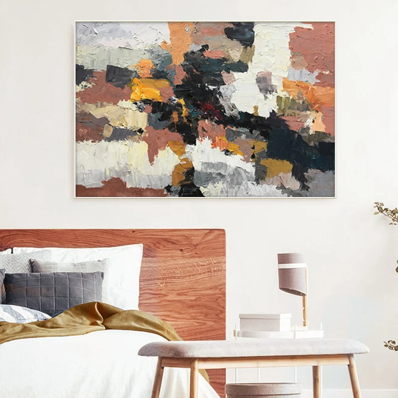 

Hand-painted Decorative Painting Living Room Art Texture Painting Porch Abstract Hanging Painting Canvas Frameless