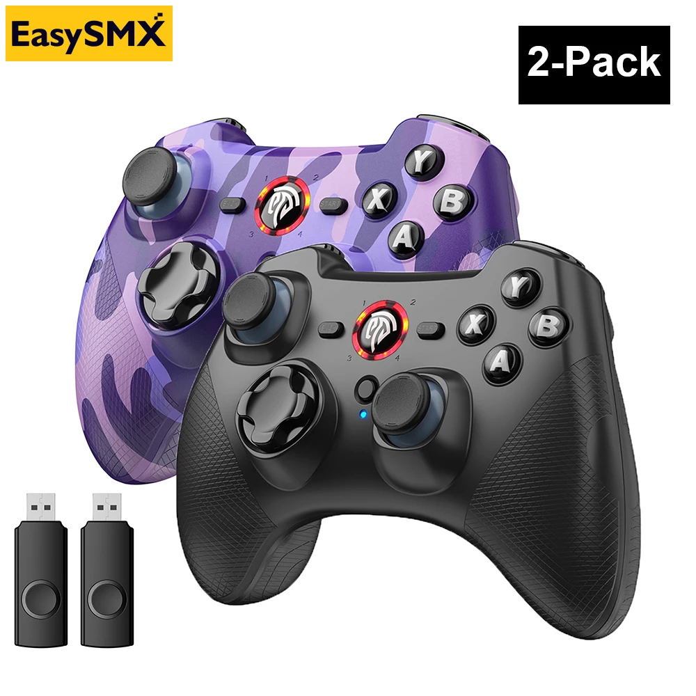 2PCS EasySMX ESM-9101 Gamepad Android Joystick 2.4G Wireless Control For PC Steam PS3 Android Phone TV Box Tablet