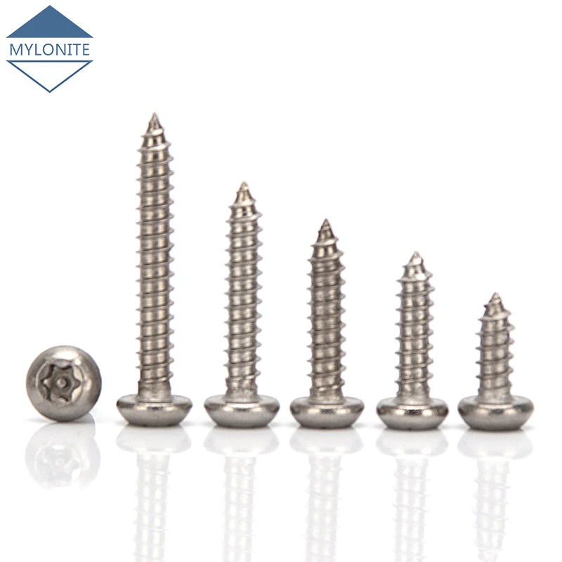

M2.9 M3.5 M3.9 M4.8 304 Stainless Steel Round Head Torx Self-Tapping Screws Pan Head Self Drilling Tapping Bolts Machine Screw