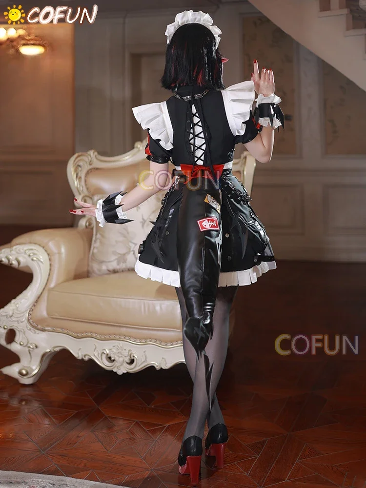 COFUN Ellen Joe Косплей Костюм Игра Zenless Zone Zero DokiDoki-R Женское милое платье горничной