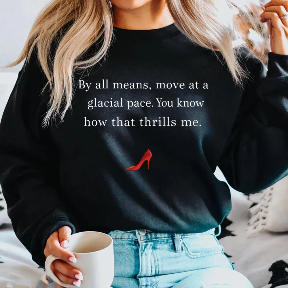 Фото Свитшот Glacial Pace с цитатой Devil Wears Quote, футболка Glacial Pace That's All, свитер Miranda Laby Boss, модный женский свитшот №2