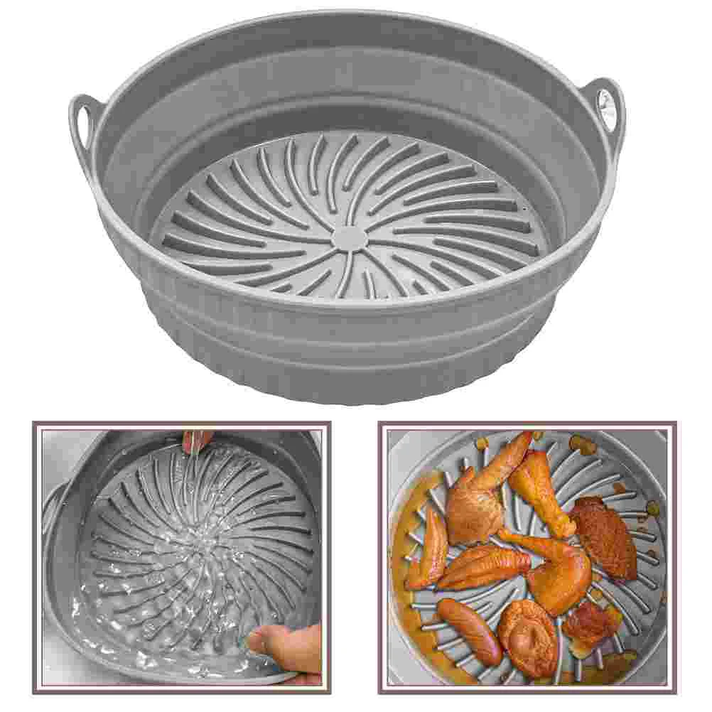 

Fryer Air Basket Silicone Pan Liner Pot Mat Baking Convenient Home Cake Large Function Multi Silicon Baskets Accessory Household