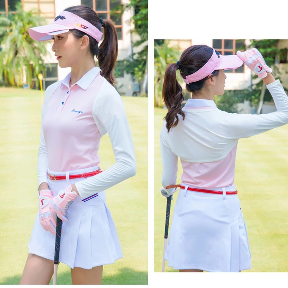 Women Sunscreen Sleeve Golf Sunshade Shawl Resists UV Light Style Ice Silk Breathable Play Driver Outdoor Golf Fashion TTYGJ