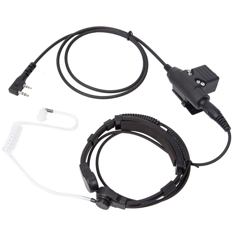 

U94 PTT Walkie-Talkie гарнитура для Baofeng Kenwood HYT TYT Neck-Throat Mic телескопические наушники 7,1 мм
