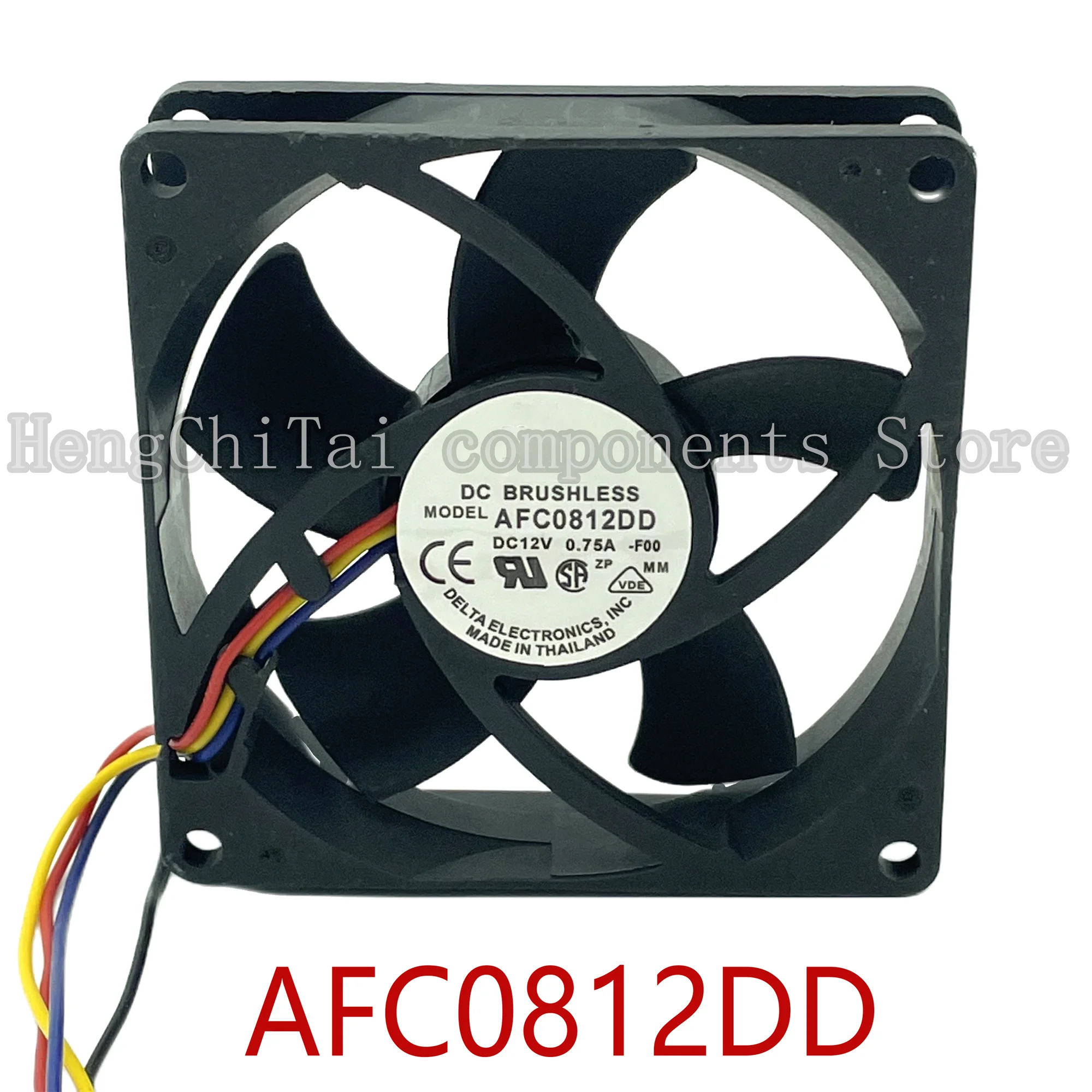 Оригинальный 100% рабочий оригинальный для delta AFC0812DD DC12V 0.75A 8020 8 см 80 мм 80x80x20 мм 4-контактный 4-проводной высокоскоростной охлаждающий вентилятор