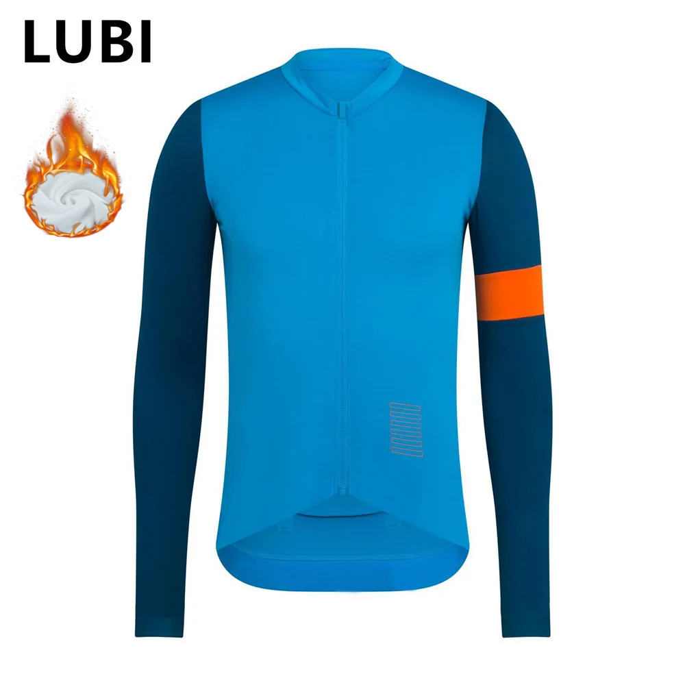 

2022 LUBI Зимняя Теплая Флисовая велосипедная Джерси с длинным рукавом MTB велосипедная одежда Maillot Ropa Ciclismo зимняя велосипедная одежда