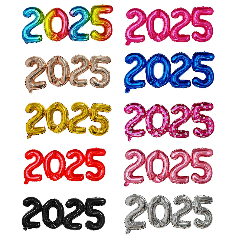 2025 воздушные шары с номером фольгированные реквизит для вечеринки выпускные
