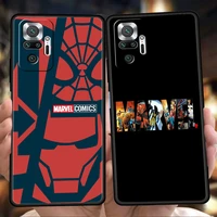 marvel logo phone case cover for redmi k50 note 10 11 11t pro plus 7 8 8t 9s 9 k40 gaming 9a 9c 9t pro plus soft shell funda bag